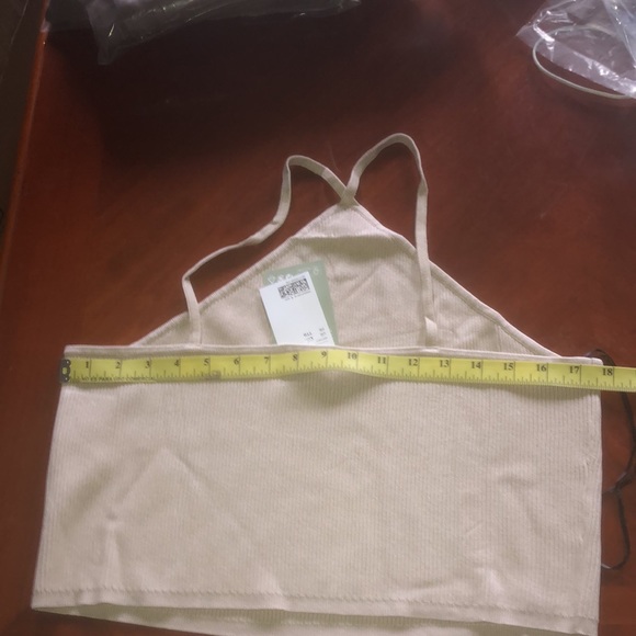 NWT H&M fifties crop top size XXl color - beige - Picture 15 of 16